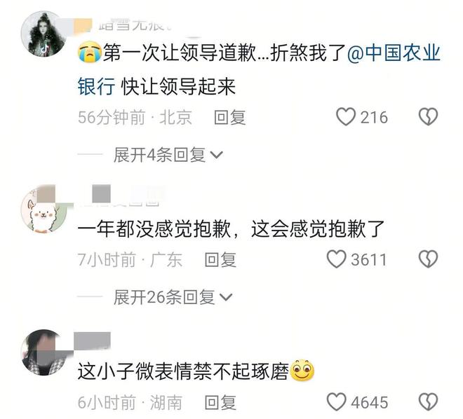 暂停工作全职处理漏水等更多细节！凯发K8登录农行“高管”道歉了！(图2)